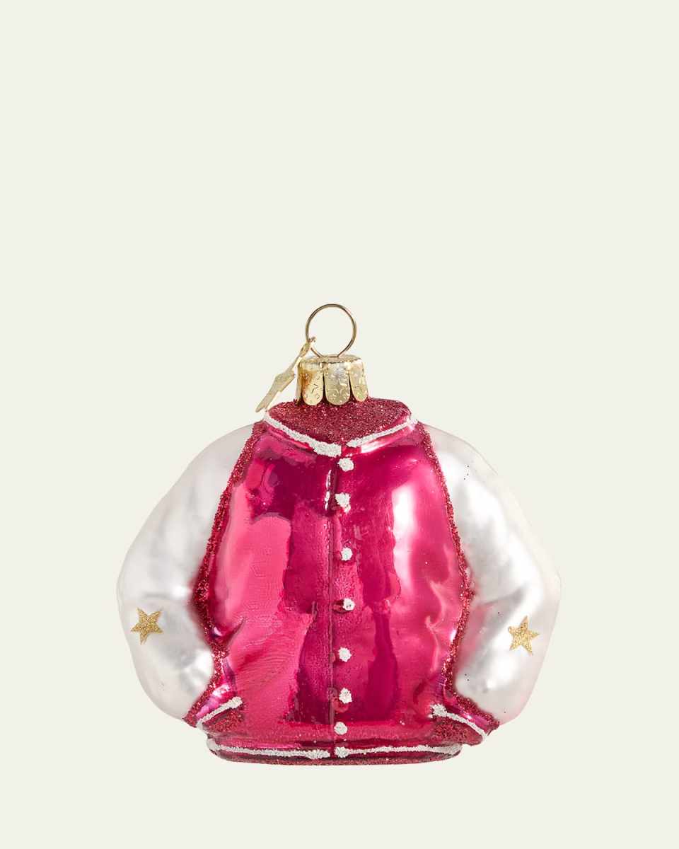 Raspberry Bomber Jacket Christmas Ornament